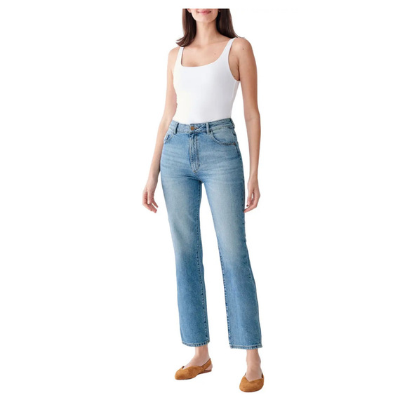 DL1961 Denim - DL1961 $199 Lakewood Jerry Ultra High Rise Vintage Straight Light Wash Jeans 33